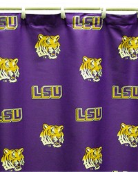 Louisiana State University Tigers Printed Shower Curtain Cover  70 in  x 72 in  by   