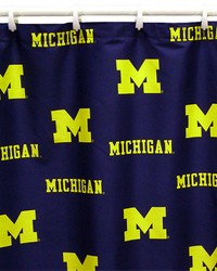 Michigan Wolverines Standard Shower Curtain by   