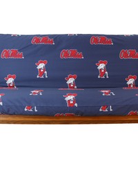 Mississippi Rebels Futon Cover  Full size fits 6 and 8 inch mats by   
