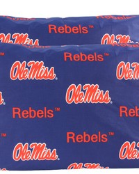 Mississippi Rebels Pillowcase Pair King Solid by   