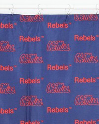Mississippi Rebels Printed Shower Curtain Cover  70 in  x 72 in  by   