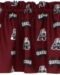 Mississippi State Bulldogs Printed Curtain Valance  84 in  x 15 in  by   