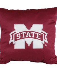 Mississippi State Bulldogs 16in x 16in Decorative Pillow - 2 ColorsUnique Logos on Both Sides by   