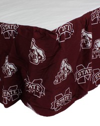 Mississippi State Bulldogs Printed Dust Ruffle  Queen by   