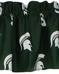 Michigan State Spartans Printed Curtain Valance  84 in  x 15 in  by   