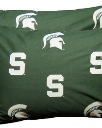 Michigan State Spartans Pillowcase Pair King Solid by   