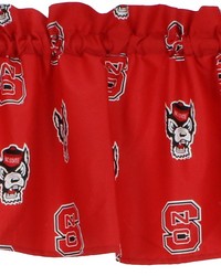 North Carolina State Wolfpack Printed Curtain Valance  84 in  x 15 in  by   