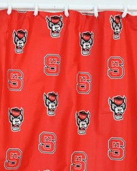 North Carolina State Wolfpack Printed Shower Curtain Cover  70 in  x 72 in  by   
