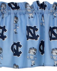 North Carolina Tar Heels Printed Curtain Valance  84 in  x 15 in  by   