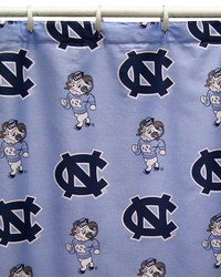 North Carolina Tar Heels Printed Shower Curtain Cover  70 in  x 72 in  by   