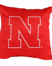 Nebraska Cornhuskers 16in x 16in Decorative Pillow - 2 ColorsUnique Logos on Both Sides by   