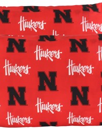 Nebraska Huskers Pillowcase Pair  Solid by   