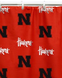 Nebraska Cornhuskers Standard Shower Curtain by   