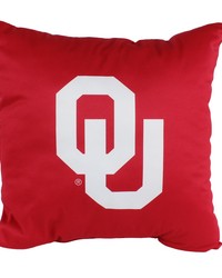 Oklahoma Sooners 16in x 16in Decorative Pillow - 2 ColorsUnique Logos on Both Sides by   