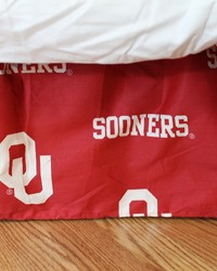 Oklahoma Sooners Printed Dust Ruffle  Queen by   