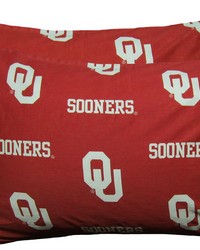 Oklahoma Sooners Pillowcase Pair King Solid by   
