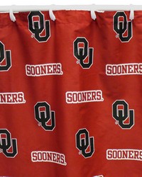 Oklahoma Sooners Printed Shower Curtain Cover  70 in  x 72 in  by   