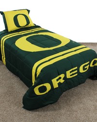 Oregon Ducks Reversible 3 Piece Comforter Set Queen by   