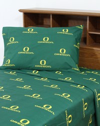 Oregon Ducks Printed Sheet Set  King  Solid by   