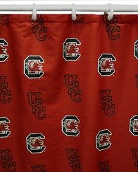 South Carolina Gamecocks Printed Shower Curtain Cover  70 in  x 72 in  by   