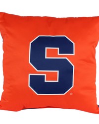 Syracuse Orange 16in x 16in Decorative Pillow - 2 ColorsUnique Logos on Both Sides by   