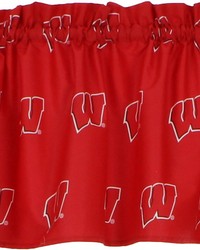 Wisconsin Badgers Printed Curtain Valance  84 in  x 15 in  by   