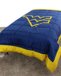 West Virginia Mountaineers 2 Sided Big Logo - Light Comforter - Twin by   