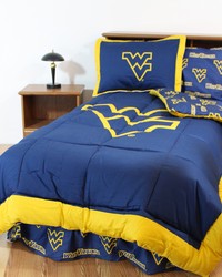 West Virginia Mountaineers Bed in a Bag Full  With Team Colored Sheets by   