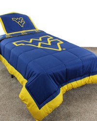West Virginia Mountaineers Reversible Comforter Set  Queen by   