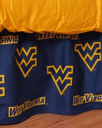 West Virginia Mountaineers Printed Dust Ruffle  Queen by   