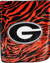 Georiga Bulldogs Raschel Throw Blanket 50x60 by   