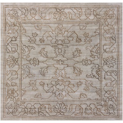Surya Hightower 8 Square Rug Hightower HTW3003-8SQ Main: 100% Viscose Square Rugs Traditional Rugs Floral Area Rugs 