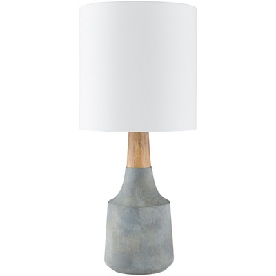Surya Kent Table Lamp Kent KTLP-008 Grey Shade(Outside): Linen, Body: Composition Modern Lamps Table Lamps 