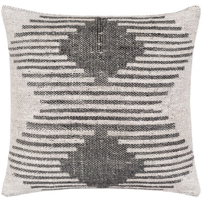 Surya Lewis Pillow Kit Lewis LEW002-2222D Grey Front: 80% Viscose, Front: 20% Modal, Back: 100% Cotton Contemporary Modern Pillows All the Pillows 