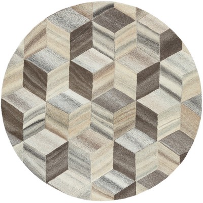 Surya Mountain 8 Round Rug Mountain MOI1016-8RD Main: 100% Wool Round Rugs Modern and Contemporary Rugs 