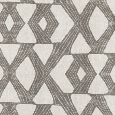 P K Lifestyles Xs and Os Grey in Retro Collection Grey  Blend Geometric  Funky Retro   Fabric