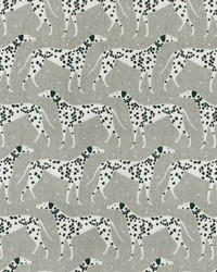 P K Lifestyles Dapper Dalmatian Grey Fabric