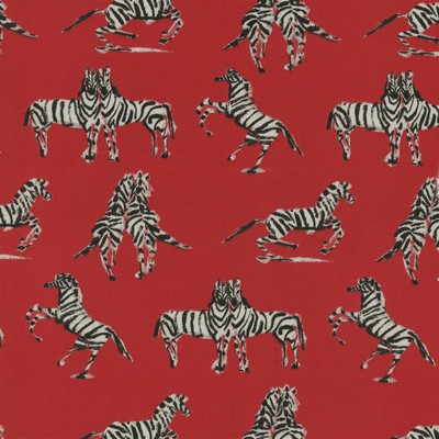 P K Lifestyles Od Dr Zebra      Red in FALL OUTDOOR 2021 Red Jungle Safari  Fun Print Outdoor  Fabric