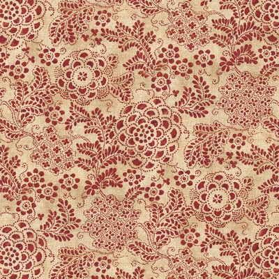 P K Lifestyles Katazome Garden Spice in CULTURAL LIFE Red Oriental  Oriental Toile   Fabric