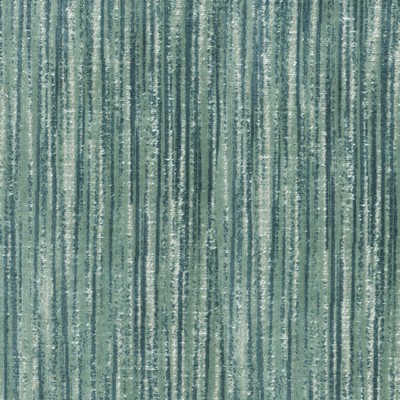 P K Lifestyles Velvety Strie Aqua in Bespoken II Blue Patterned Chenille  Striped Textures Striped Velvet   Fabric