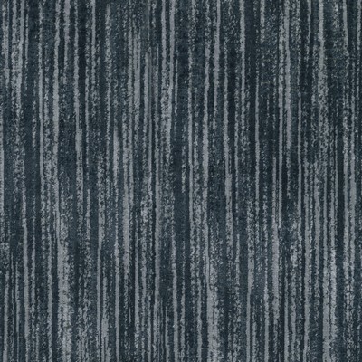 P K Lifestyles Velvety Strie Atlantic in Bespoken II Blue Patterned Chenille  Striped Textures Striped Velvet   Fabric