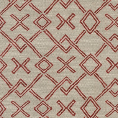 P K Lifestyles Malian Geo Rouge in Simply Said I Red Patterned Chenille  Contemporary Diamond  Lattice and Fretwork   Fabric