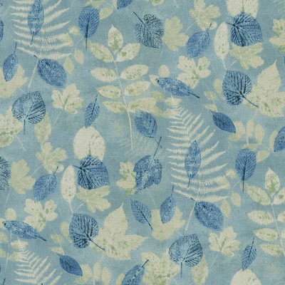P K Lifestyles OD Farmhouse Leaf Chambray in Outdoor June 2019 Blue