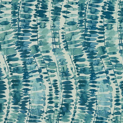 P K Lifestyles OD Watermark Aquatic in Outdoor Fall 2019 Blue  Blend Abstract  Fun Print Outdoor Fun Print Outdoor Wavy Striped   Fabric