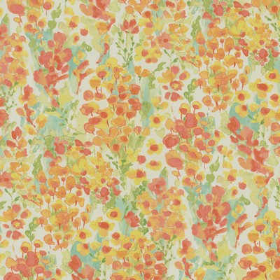P K Lifestyles OD Painters Garden Nectar in Outdoor Fall 2019 Orange  Blend Abstract  Abstract Floral  Modern Floral Fun Print Outdoor Floral Outdoor   Fabric