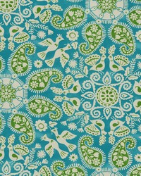 P K Lifestyles OD Peruvian Craft Turquoise Fabric
