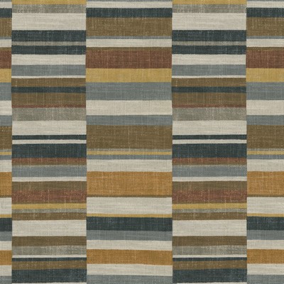 P K Lifestyles Parallels Toffee in Cultural ExchangeII Brown  Blend Geometric  Squares   Fabric