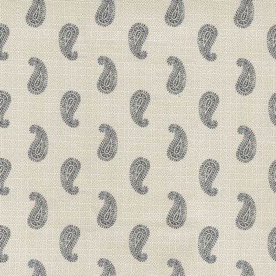 P K Lifestyles Simple Stamp Charcoal in Performance Plus III Grey Modern Paisley  Fabric