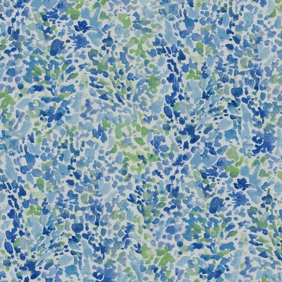 P K Lifestyles Pretty Palette Luna in Happy Nest III Blue  Blend Abstract  Abstract Floral   Fabric