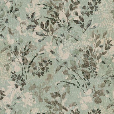 P K Lifestyles Willow Wood Mist in Cultural Exchange III Blue  Blend Modern Floral  Fabric
